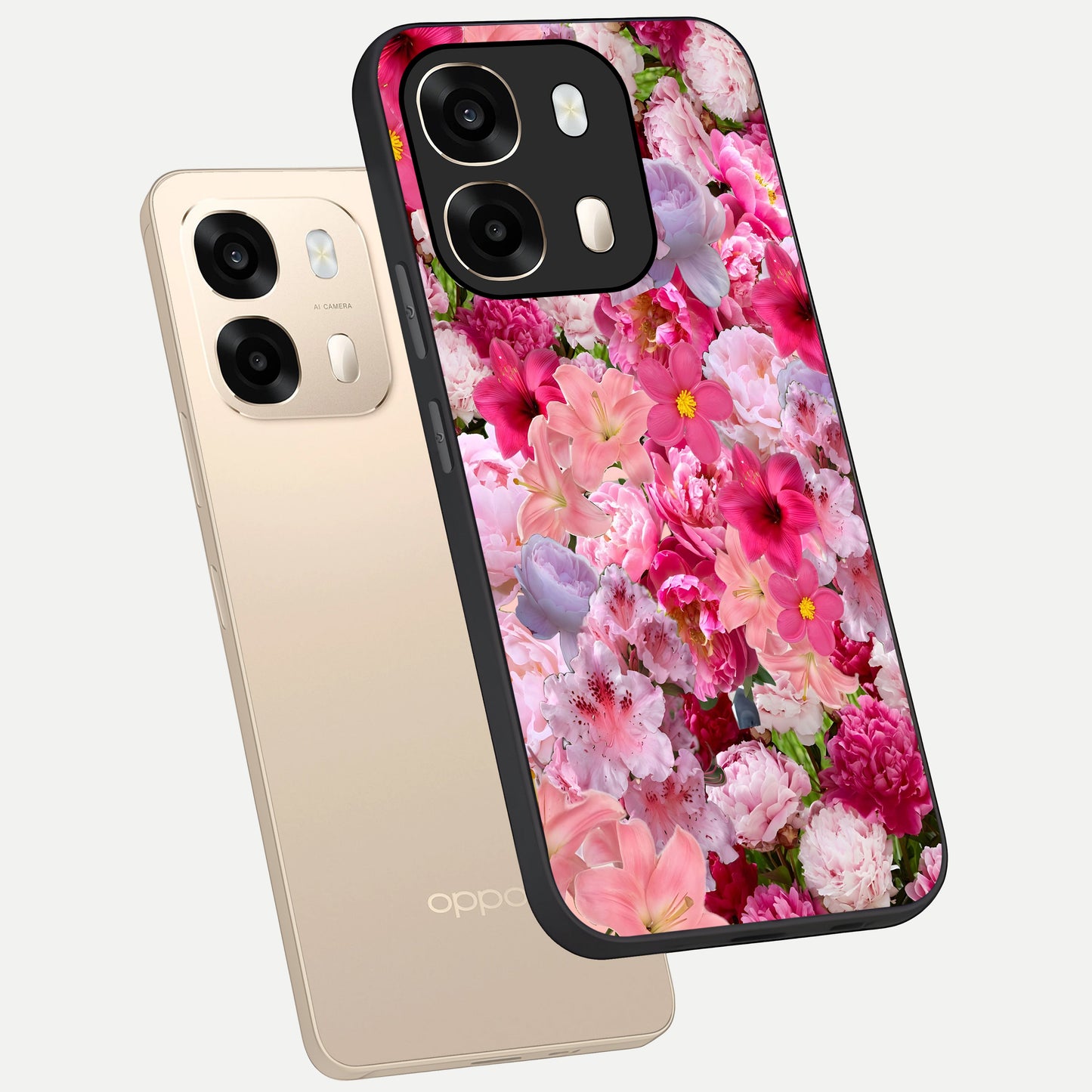  Bloom Crush Fantasy phone case For Oppo A6  showing premium glass back cover with detailed artwork
