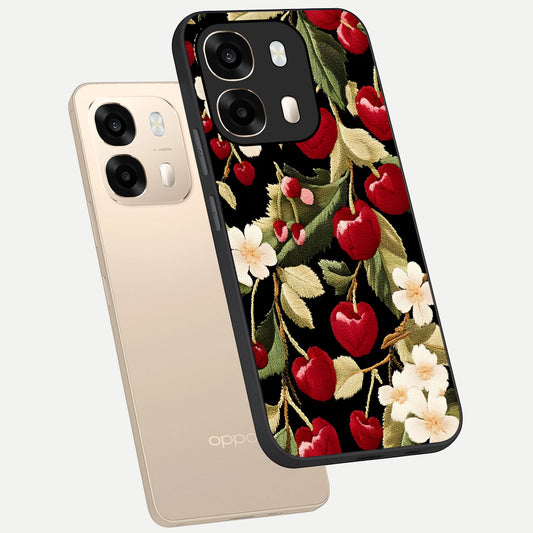  Blooming Spendor Bird phone case For Oppo A6  showing premium glass back cover with detailed artwork