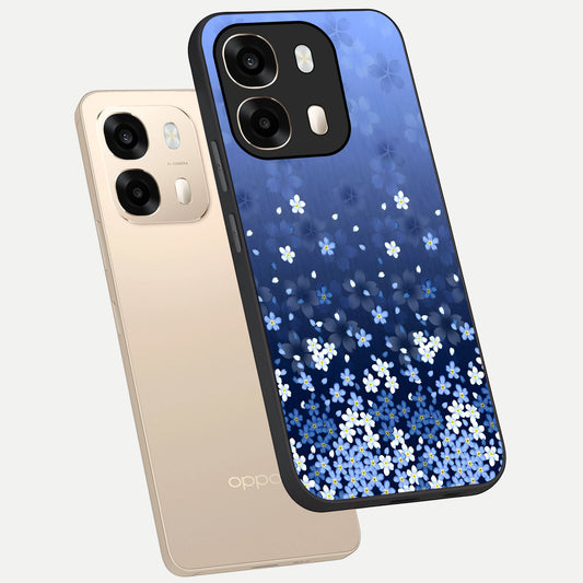  Blue Starry phone case For Oppo A6  showing premium glass back cover with detailed artwork