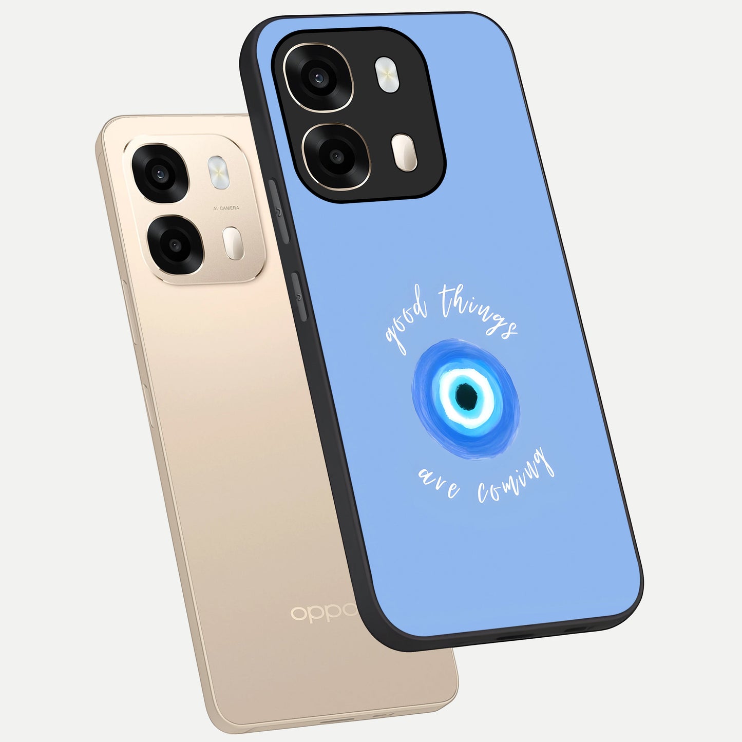 Bright Future Ahead phone case For Oppo A6  showing premium glass back cover with detailed artwork