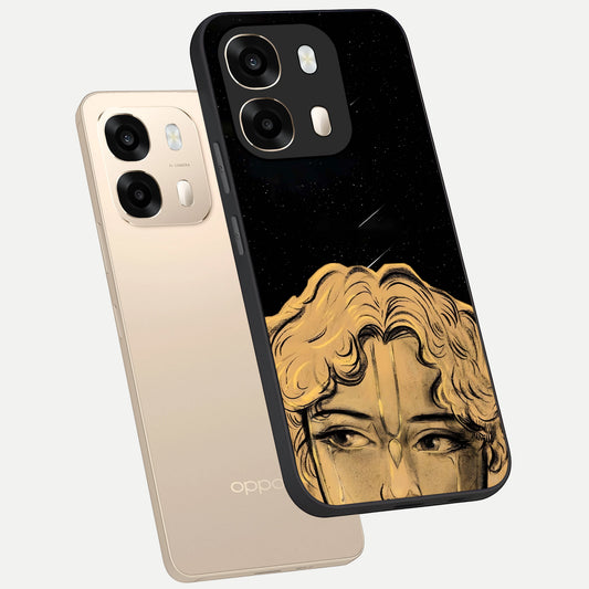  Celestial Gods Plan phone case For Oppo A6  showing premium glass back cover with detailed artwork