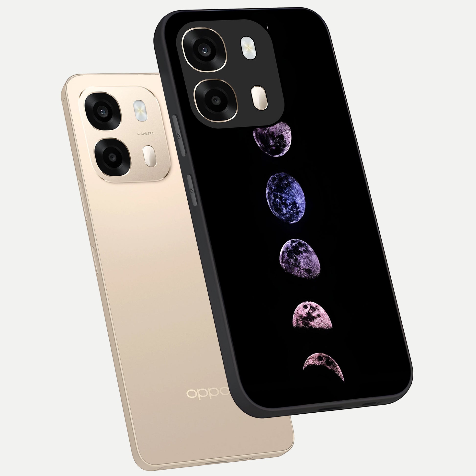  Crimson All Planets phone case For Oppo A6  showing premium glass back cover with detailed artwork