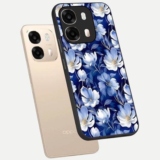  Cute Floral Patterns phone case For Oppo A6  showing premium glass back cover with detailed artwork