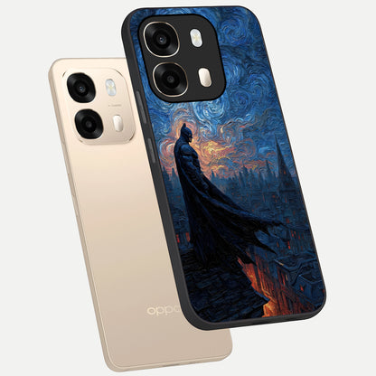  Dark Knight Dusk phone case For Oppo A6  showing premium glass back cover with detailed artwork