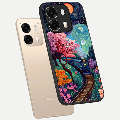  Digital Art phone case For Oppo A6  showing premium glass back cover with detailed artwork