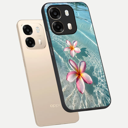  Floating Bloom Bliss phone case For Oppo A6  showing premium glass back cover with detailed artwork