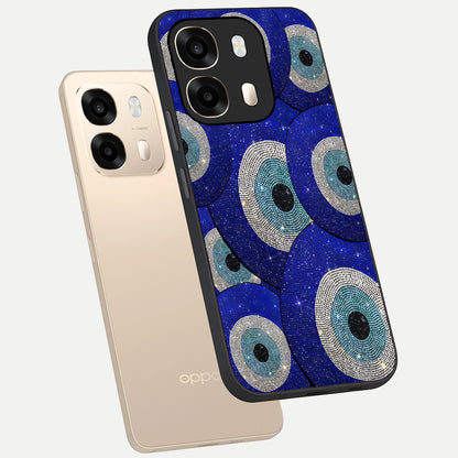  Galaxy Eye Flow phone case For Oppo A6  showing premium glass back cover with detailed artwork