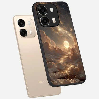  Golden Sky Dream phone case For Oppo A6  showing premium glass back cover with detailed artwork