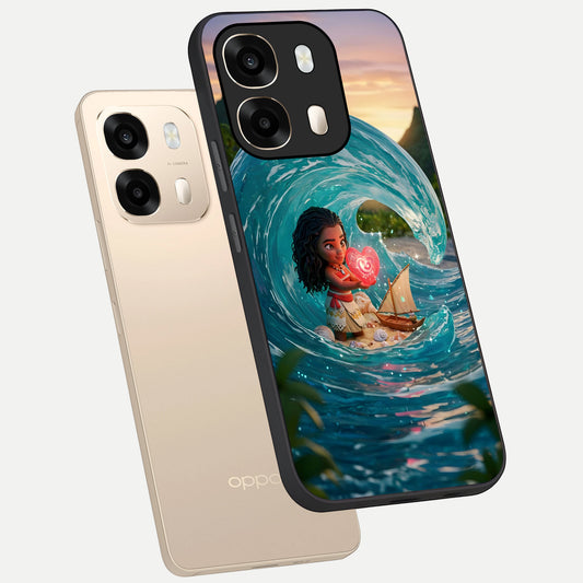  Heart of Ocean phone case For Oppo A6  showing premium glass back cover with detailed artwork