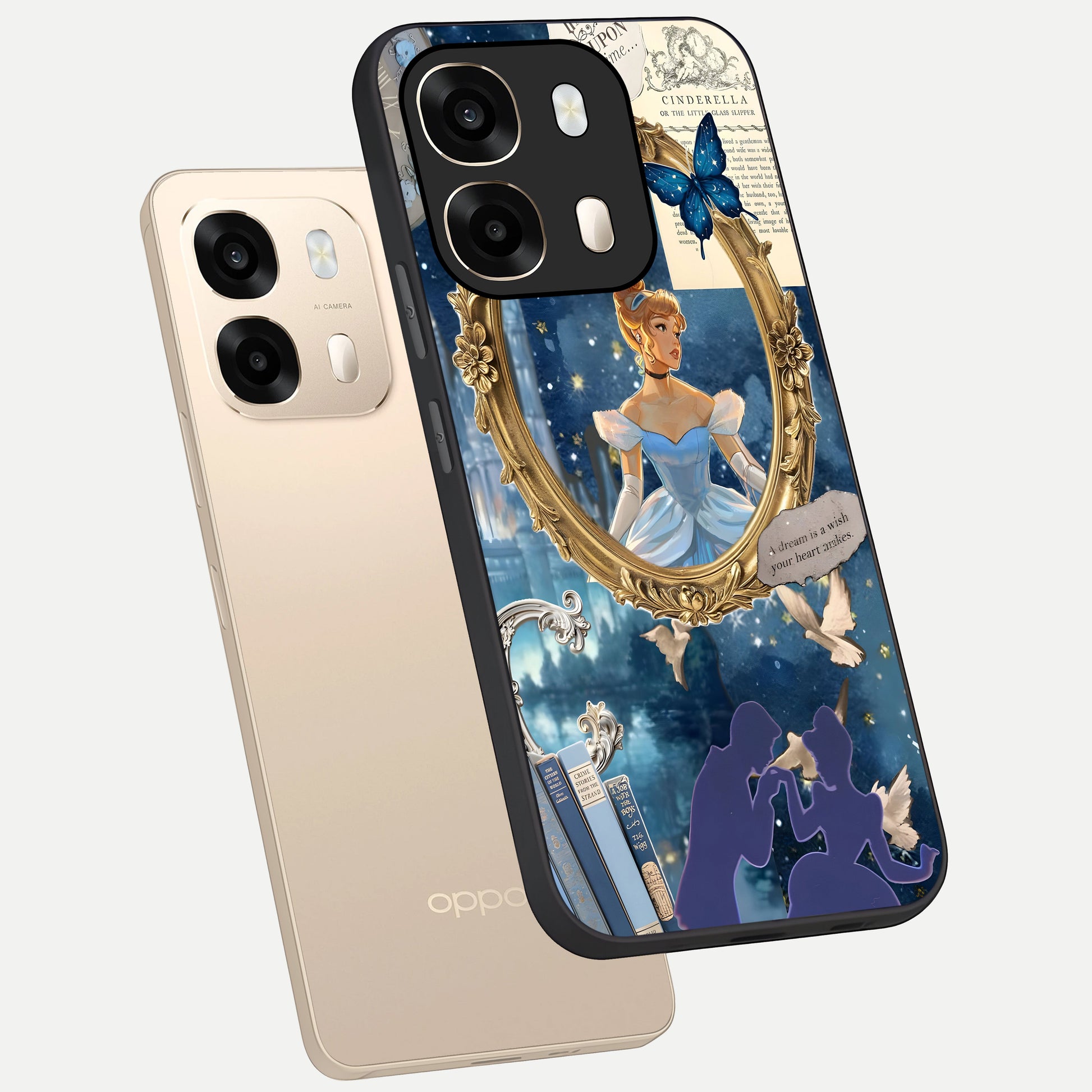  Midnight Queen phone case For Oppo A6  showing premium glass back cover with detailed artwork
