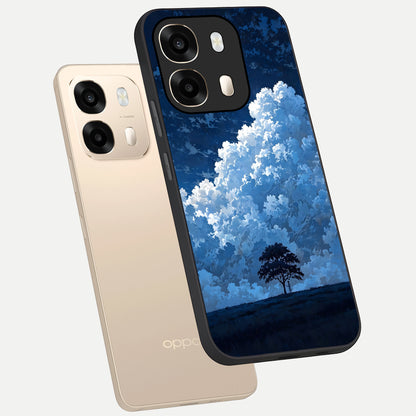  Midnight Sky Serenity phone case For Oppo A6  showing premium glass back cover with detailed artwork