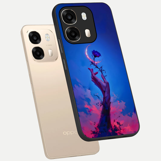  Mystic Hand phone case For Oppo A6  showing premium glass back cover with detailed artwork
