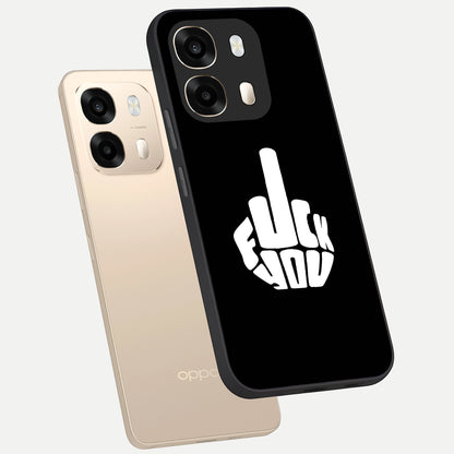  Rebel Mode On phone case For Oppo A6  showing premium glass back cover with detailed artwork