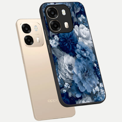  Royal Bloom Garden phone case For Oppo A6  showing premium glass back cover with detailed artwork