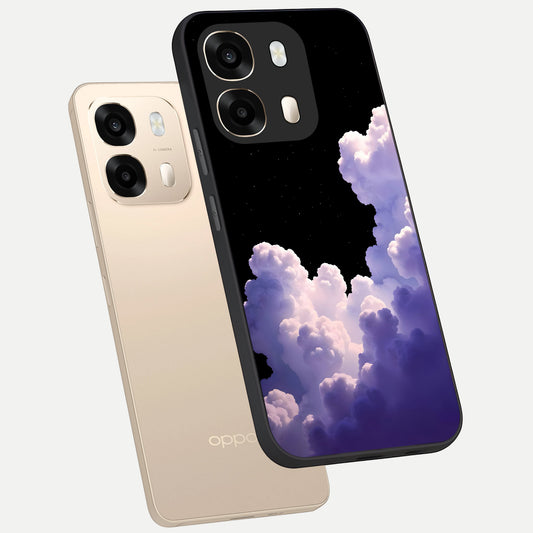  Starlit Night Whispers phone case For Oppo A6  showing premium glass back cover with detailed artwork
