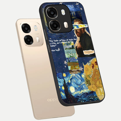  Starry Dream Vision phone case For Oppo A6  showing premium glass back cover with detailed artwork