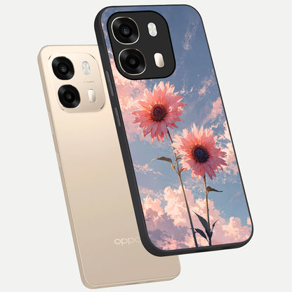  Sun Moon Balance phone case For Oppo A6  showing premium glass back cover with detailed artwork