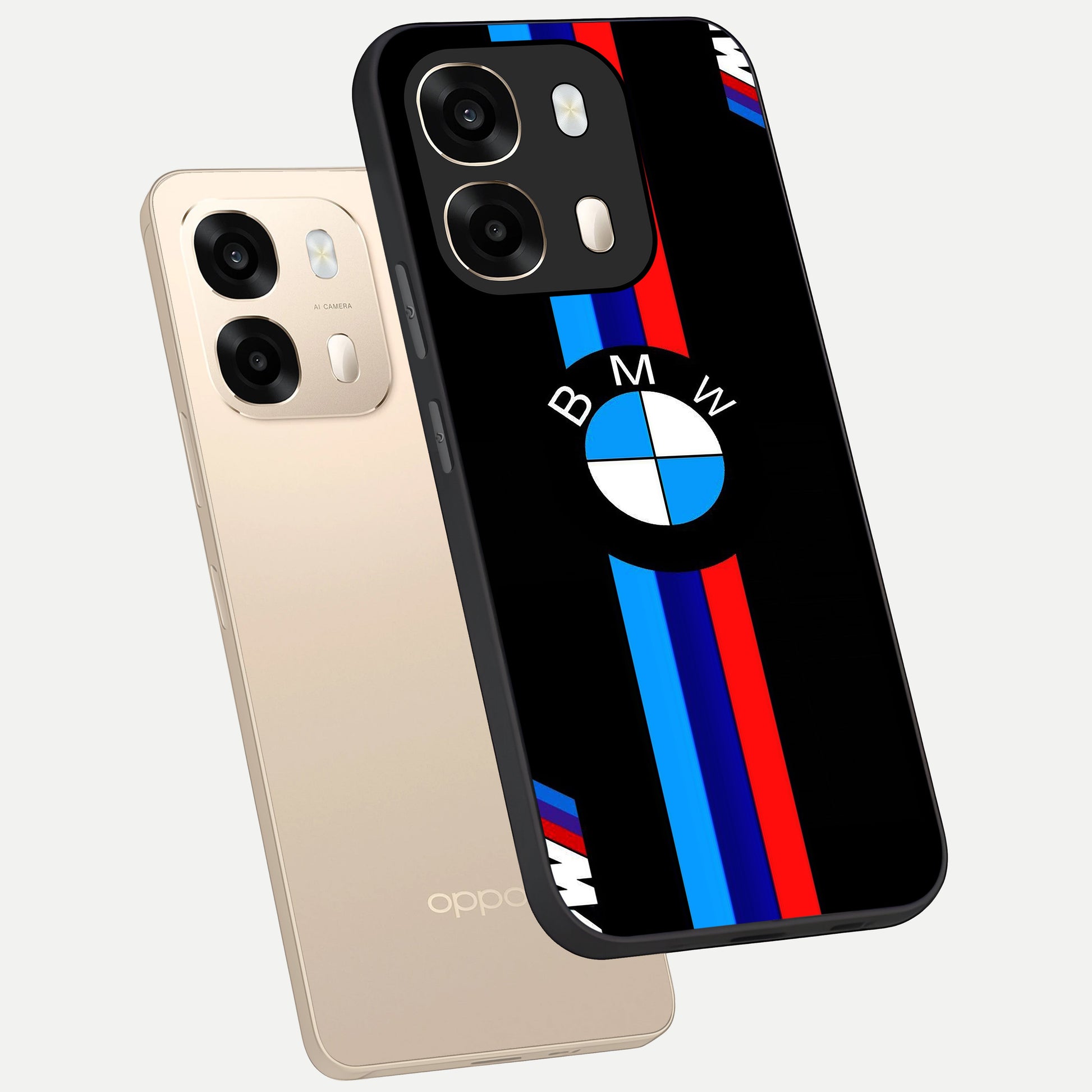  Turbo BMW Beast phone case For Oppo A6  showing premium glass back cover with detailed artwork