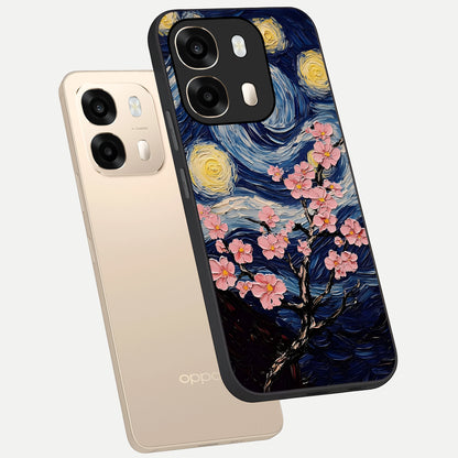  Van Gogh Scenery phone case For Oppo A6  showing premium glass back cover with detailed artwork