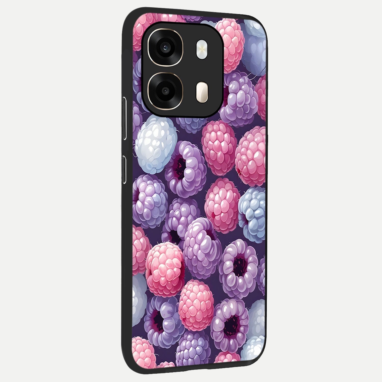  Berry Candy Pop back cover For Oppo A6  slim fit glass case with vibrant aesthetic design