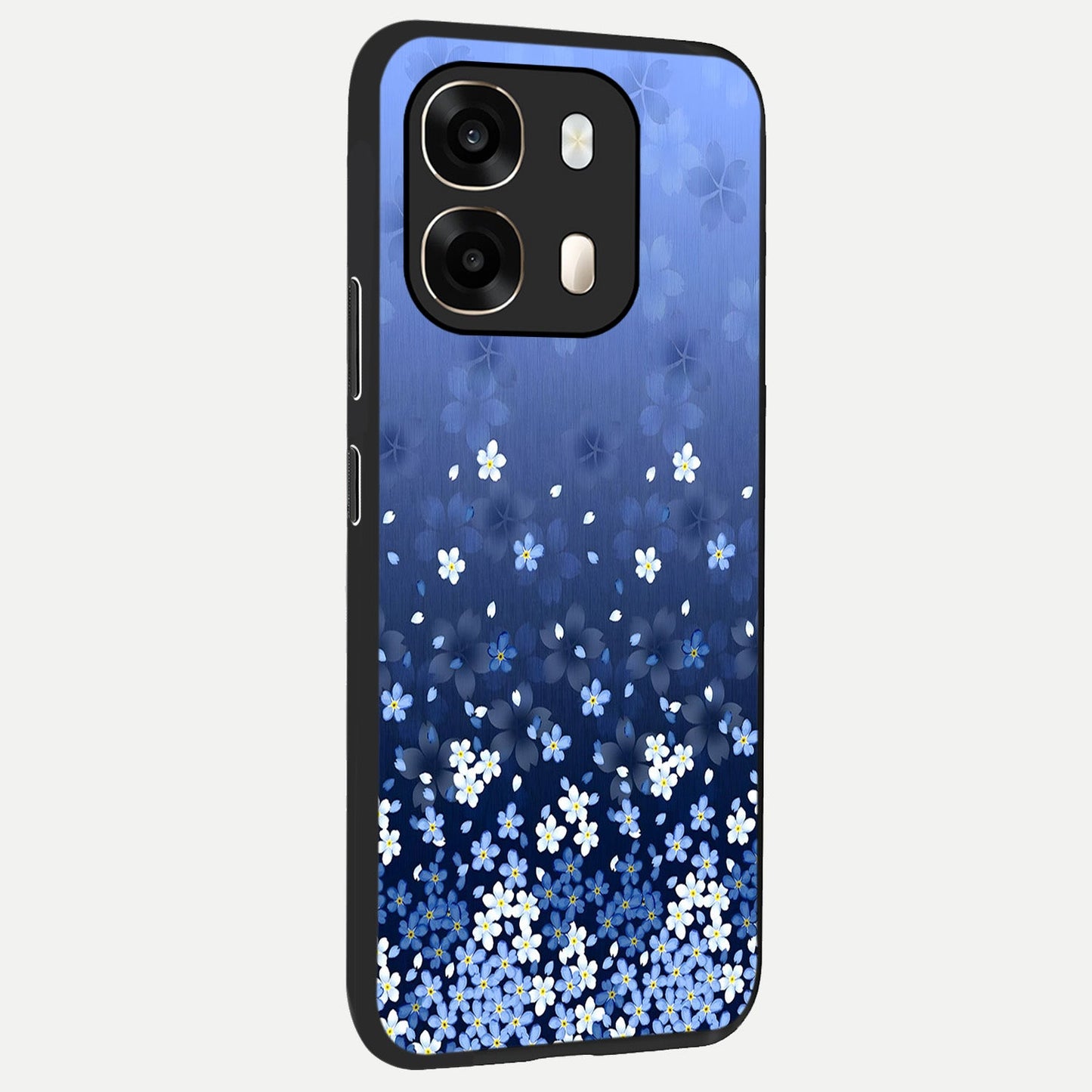  Blue Starry back cover For Oppo A6  slim fit glass case with vibrant aesthetic design