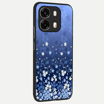  Blue Starry back cover For Oppo A6  slim fit glass case with vibrant aesthetic design