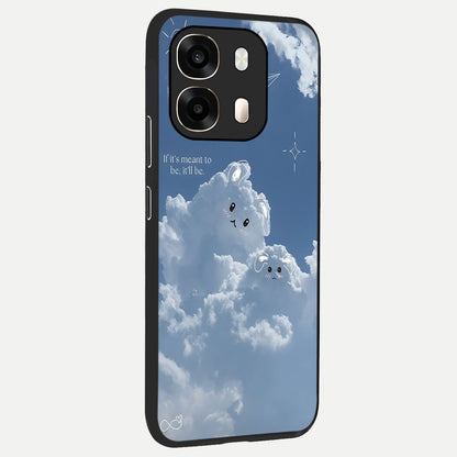  Cloud Bunny Dreams back cover For Oppo A6  slim fit glass case with vibrant aesthetic design
