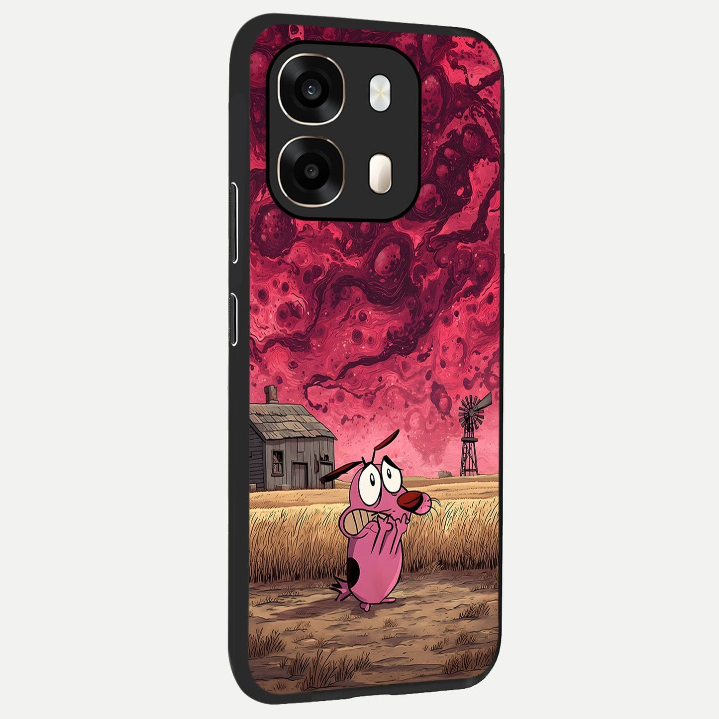  Courage Under Sky back cover For Oppo A6  slim fit glass case with vibrant aesthetic design