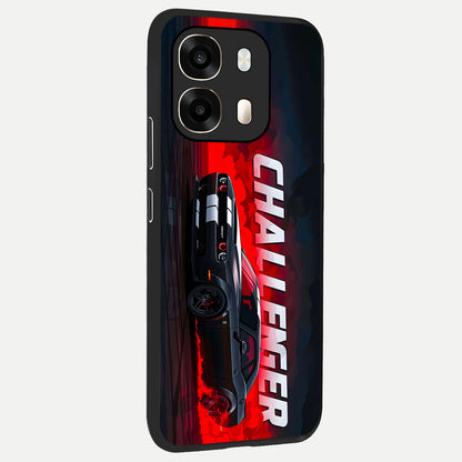  Crimson Challenger Fury back cover For Oppo A6  slim fit glass case with vibrant aesthetic design