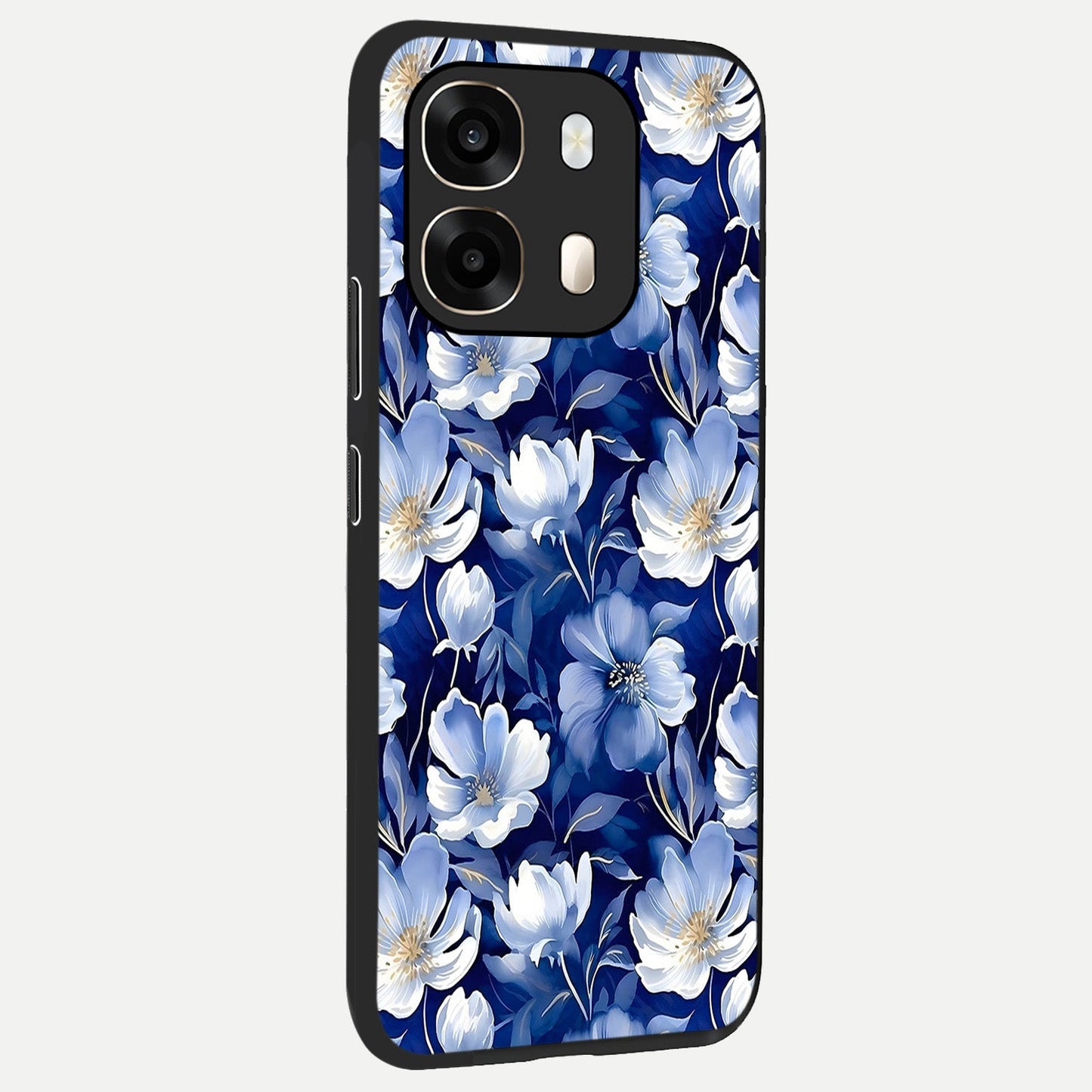  Cute Floral Patterns back cover For Oppo A6  slim fit glass case with vibrant aesthetic design