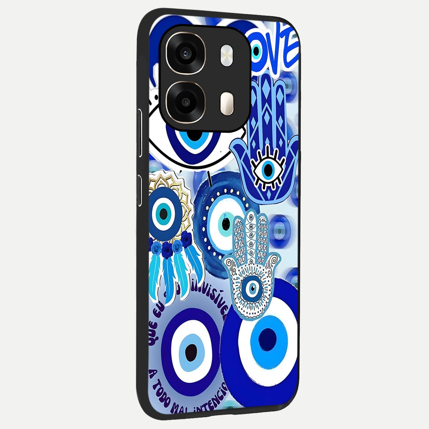  Evil Eyes Dream back cover For Oppo A6  slim fit glass case with vibrant aesthetic design