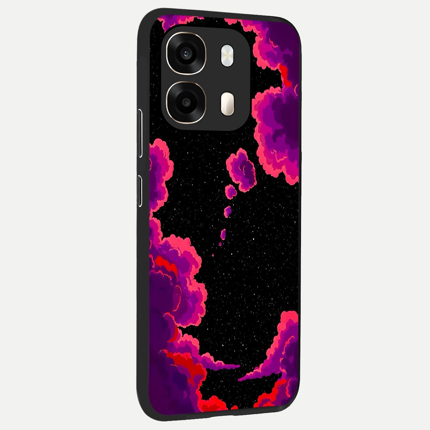  Galaxy Dream Frame back cover For Oppo A6  slim fit glass case with vibrant aesthetic design