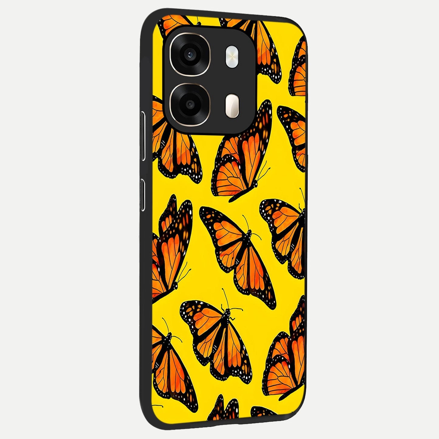  Golden Wing Flight back cover For Oppo A6  slim fit glass case with vibrant aesthetic design