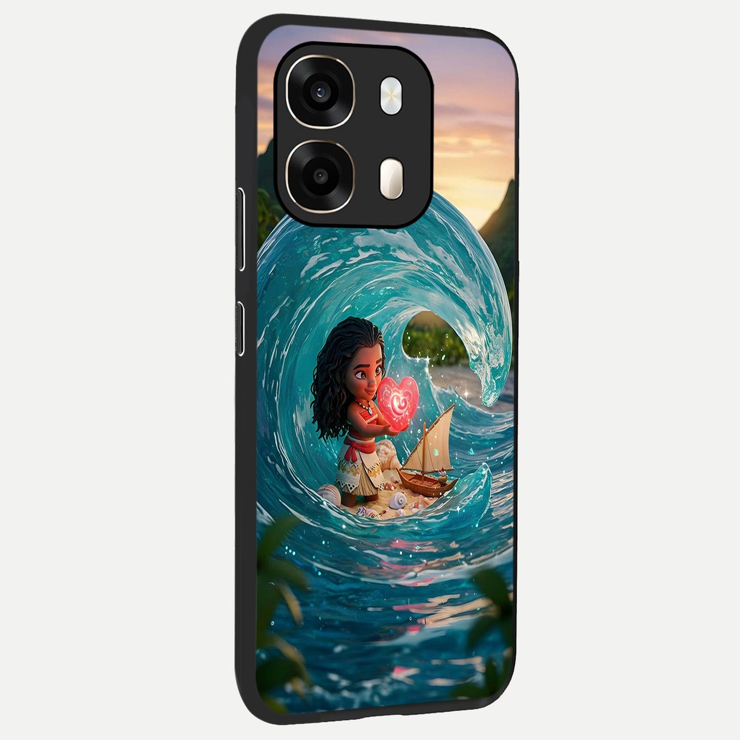  Heart of Ocean back cover For Oppo A6  slim fit glass case with vibrant aesthetic design