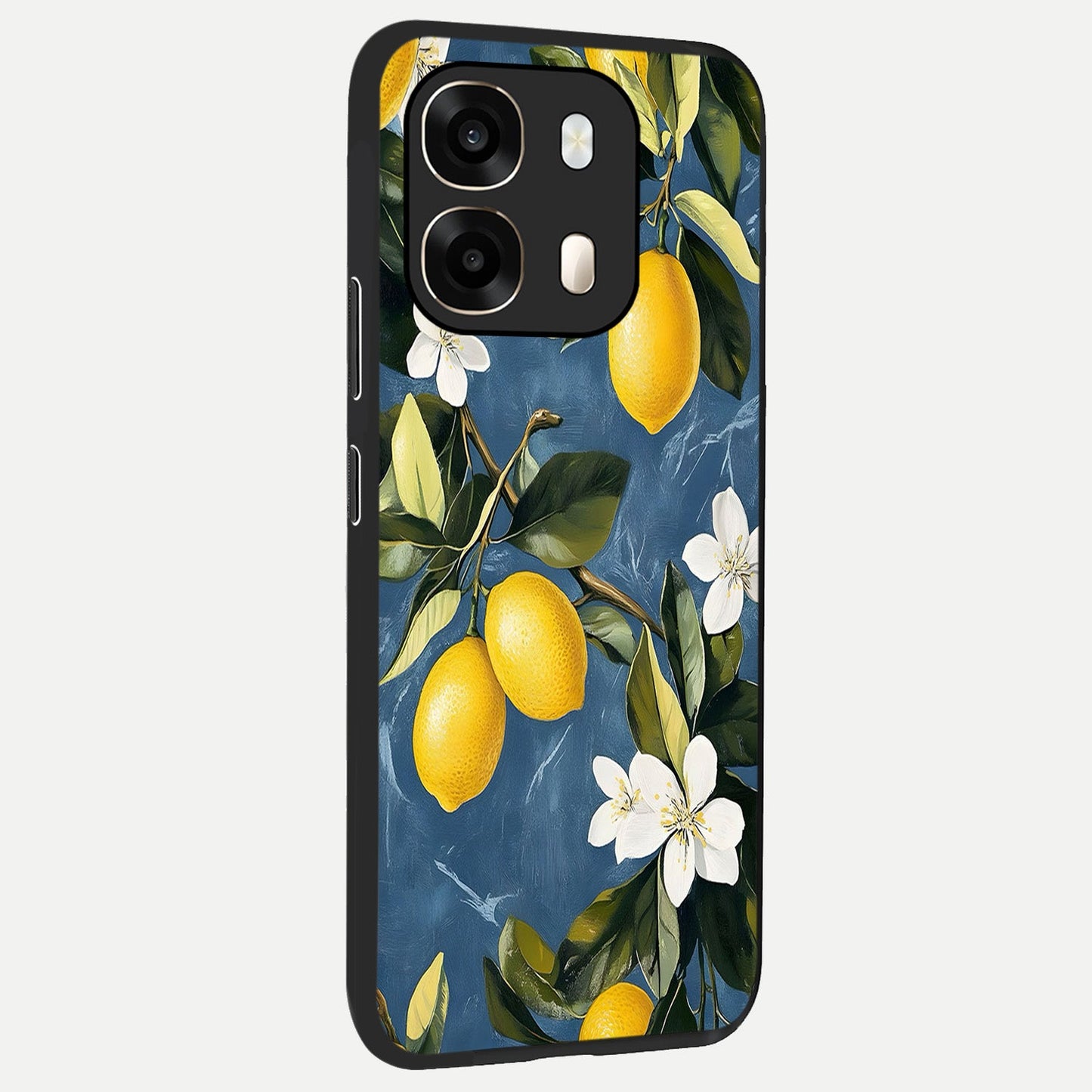  Lemon Dream Garden back cover For Oppo A6  slim fit glass case with vibrant aesthetic design