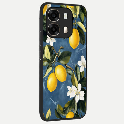  Lemon Dream Garden back cover For Oppo A6  slim fit glass case with vibrant aesthetic design