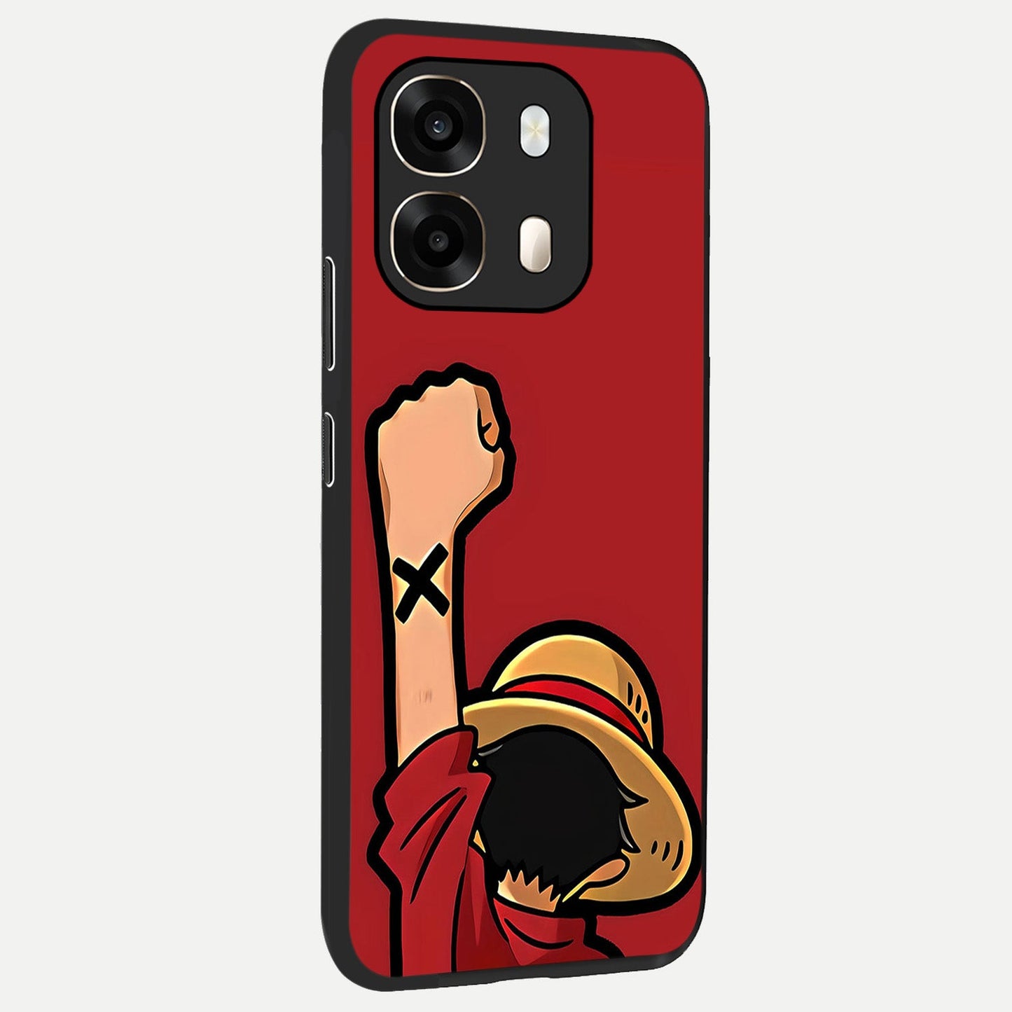  Luffy X Spirit back cover For Oppo A6  slim fit glass case with vibrant aesthetic design