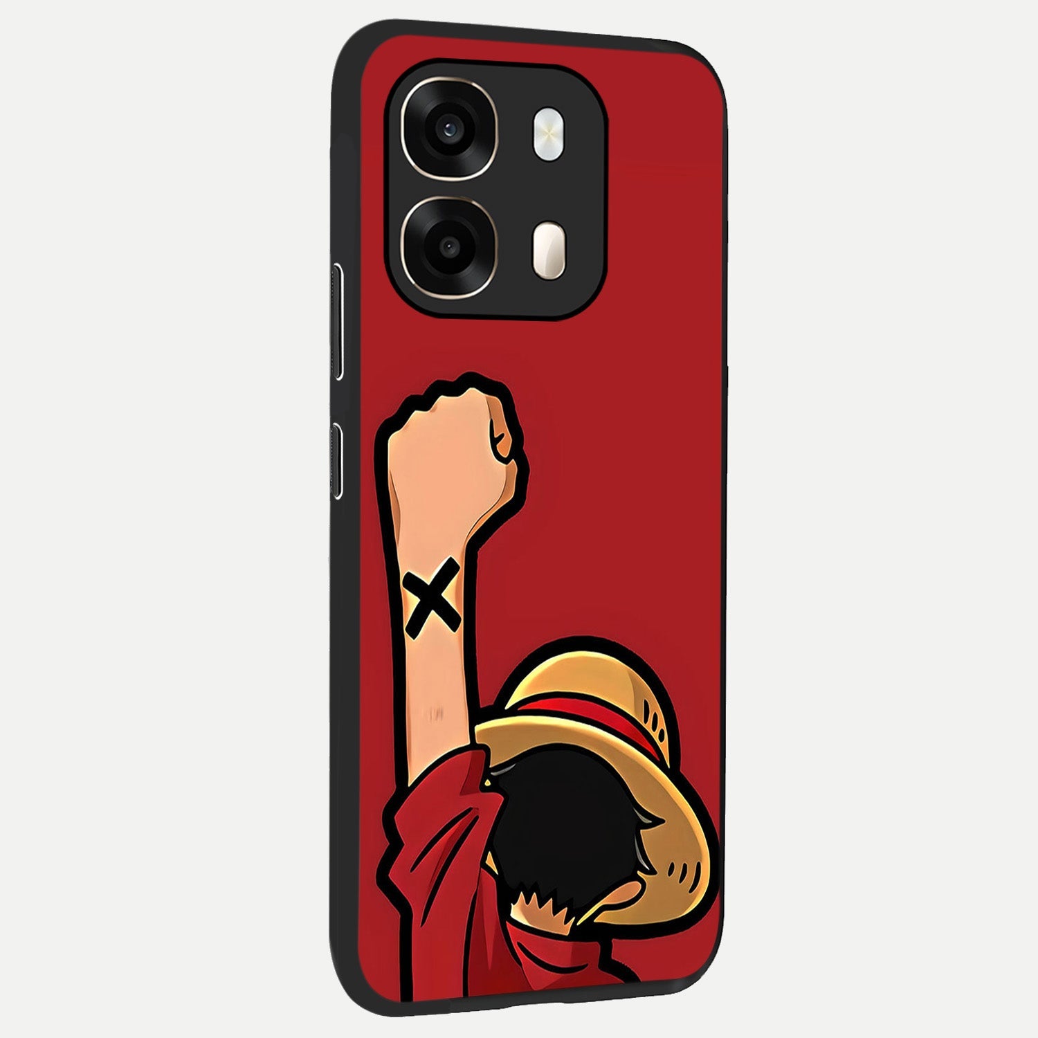  Luffy X Spirit back cover For Oppo A6  slim fit glass case with vibrant aesthetic design