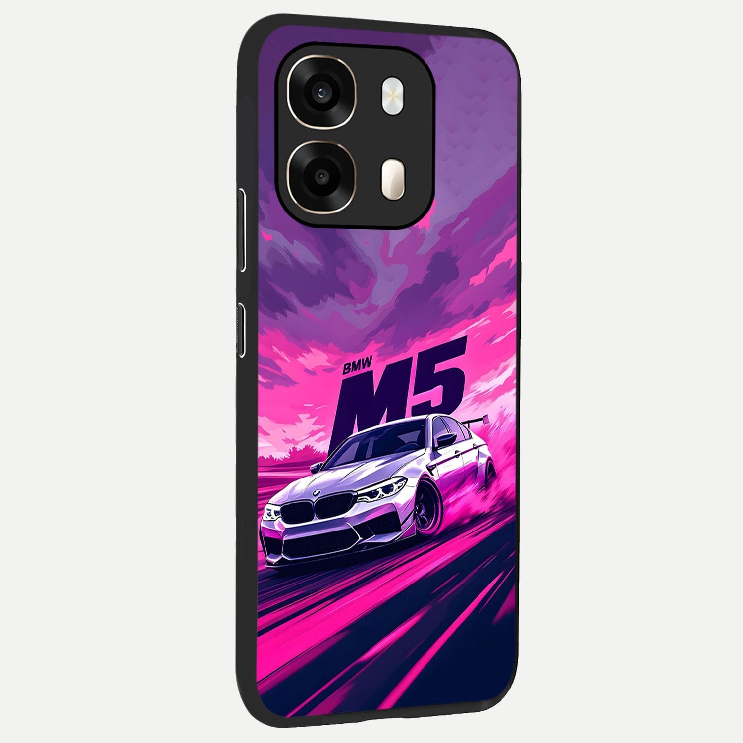  MS Neon Car back cover For Oppo A6  slim fit glass case with vibrant aesthetic design
