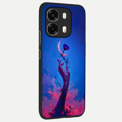  Mystic Hand back cover For Oppo A6  slim fit glass case with vibrant aesthetic design