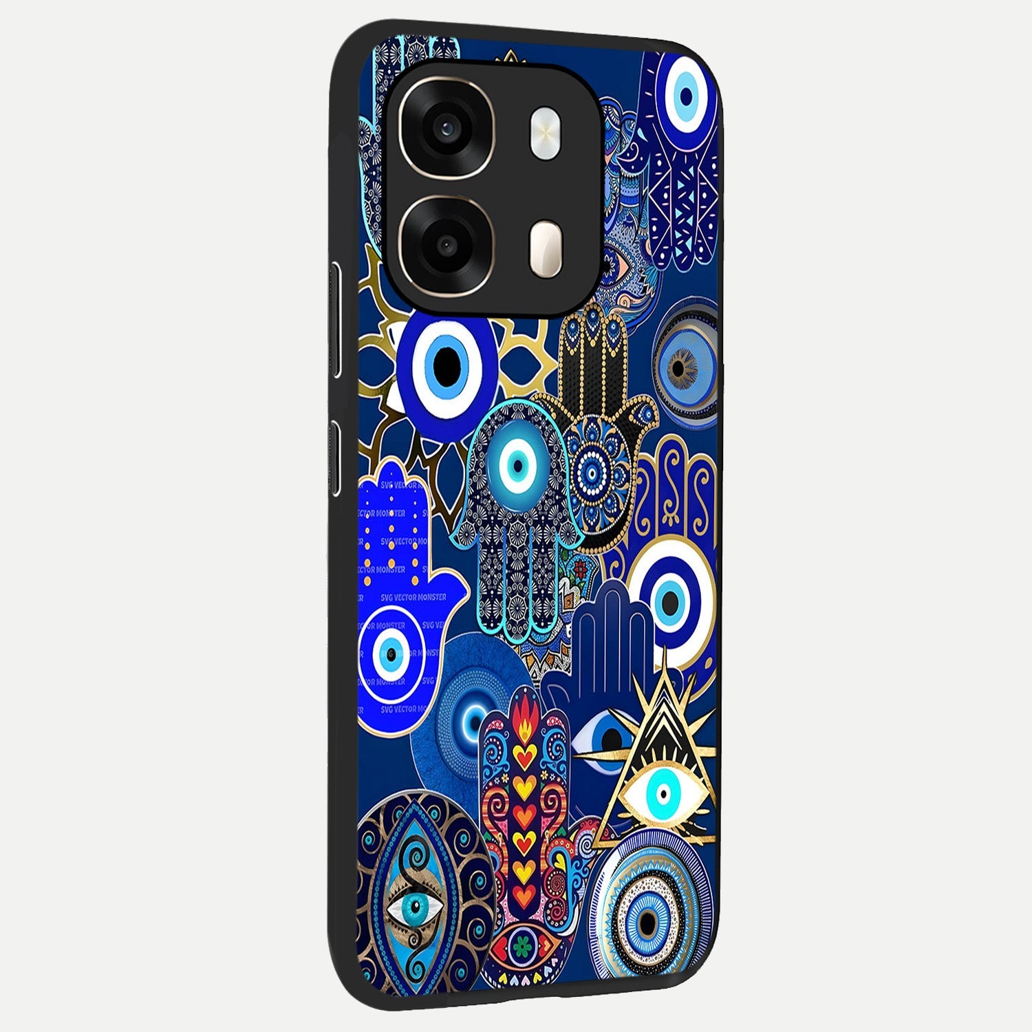  Mystic Palm Guard back cover For Oppo A6  slim fit glass case with vibrant aesthetic design