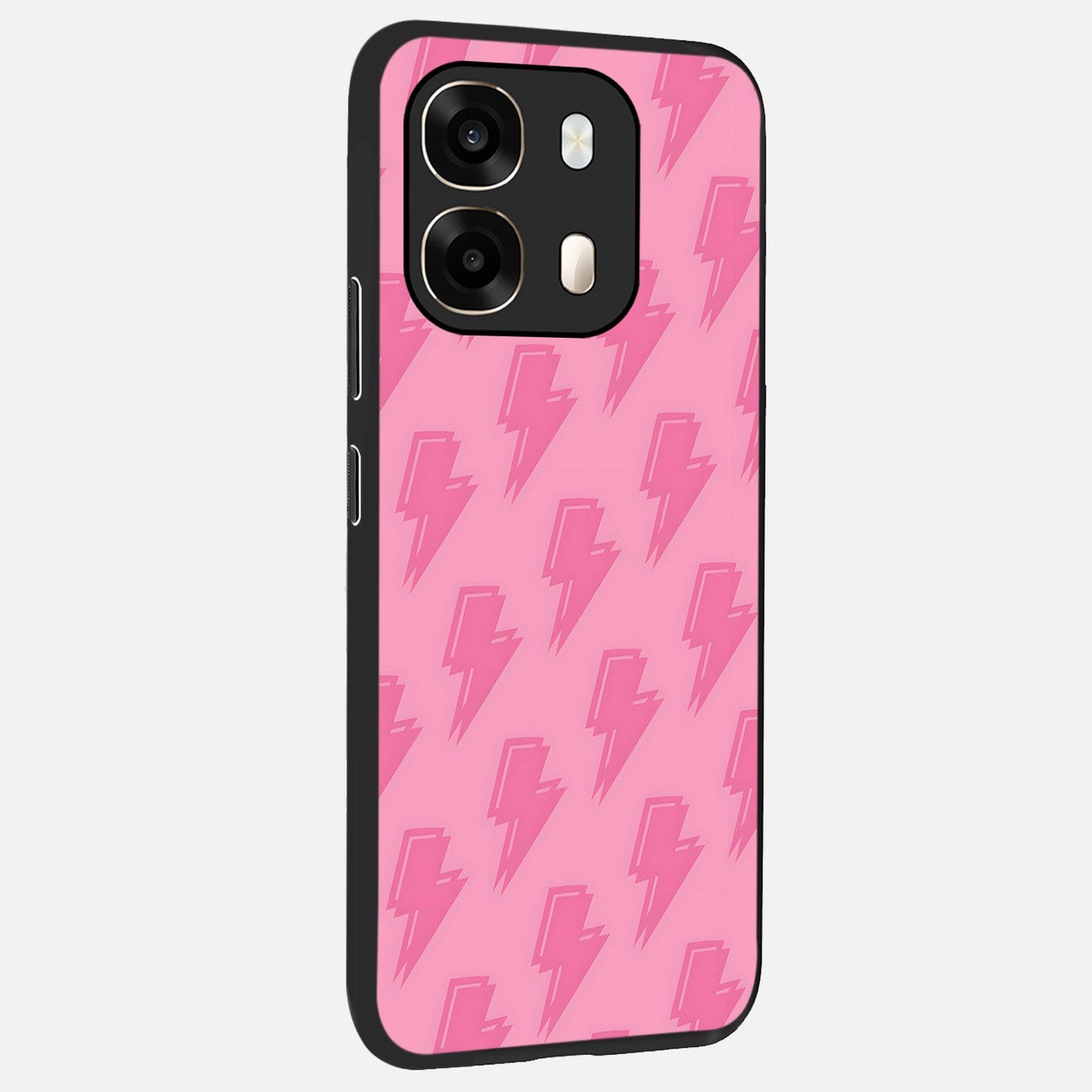  Pink Moo Magic back cover For Oppo A6  slim fit glass case with vibrant aesthetic design