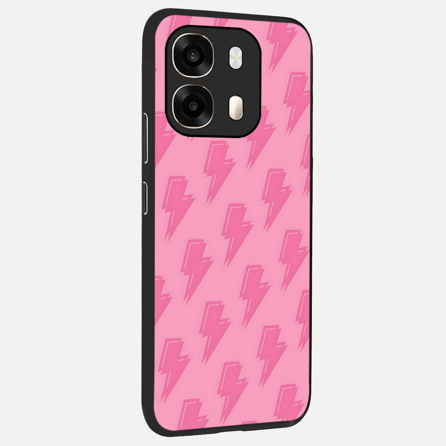  Pink Moo Magic back cover For Oppo A6  slim fit glass case with vibrant aesthetic design