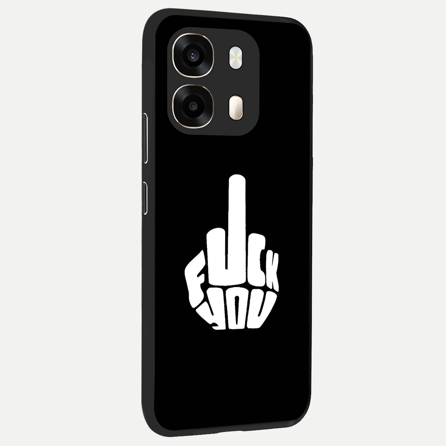  Rebel Mode On back cover For Oppo A6  slim fit glass case with vibrant aesthetic design