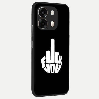  Rebel Mode On back cover For Oppo A6  slim fit glass case with vibrant aesthetic design