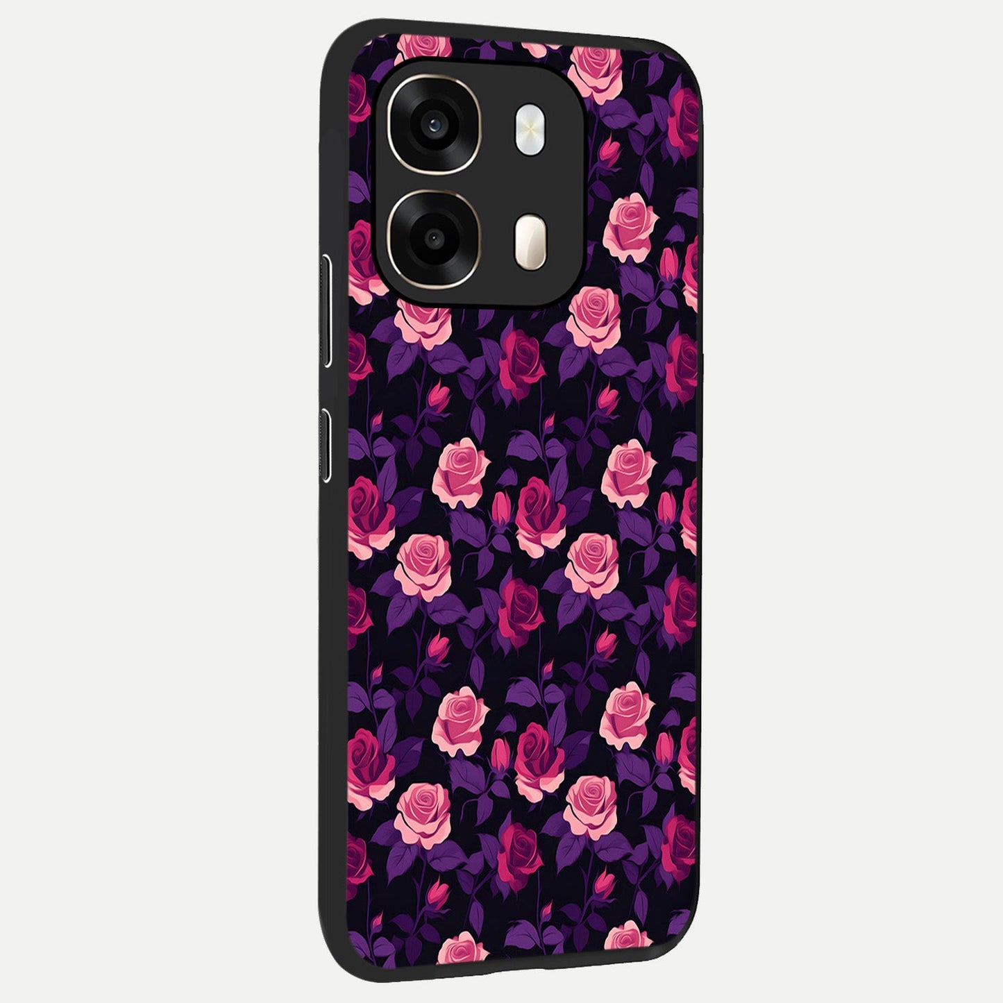  Rose Garden Twilight back cover For Oppo A6  slim fit glass case with vibrant aesthetic design