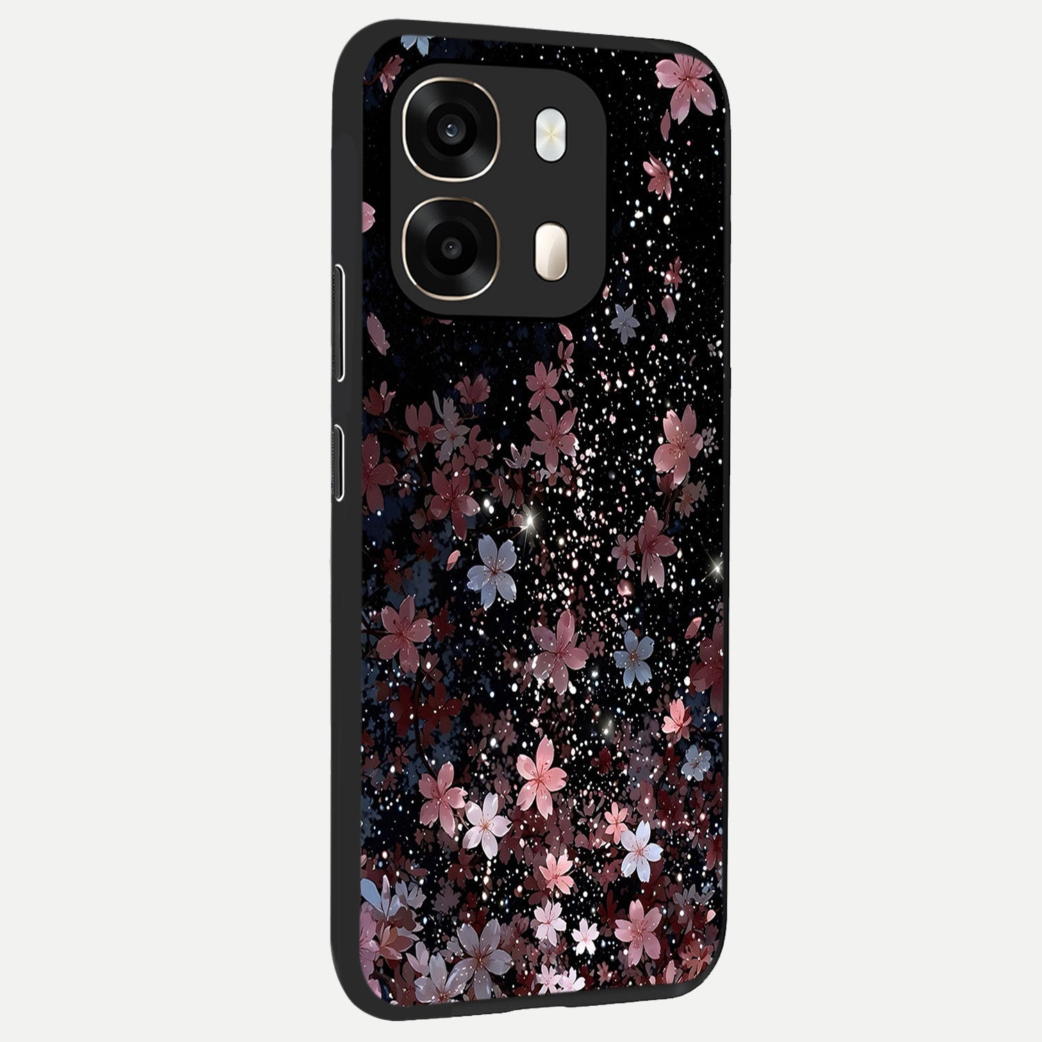  Starlit Flower Dreams back cover For Oppo A6  slim fit glass case with vibrant aesthetic design