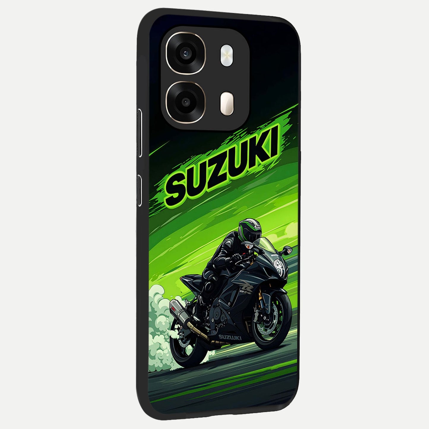  Suzuki Speed Beast back cover For Oppo A6  slim fit glass case with vibrant aesthetic design