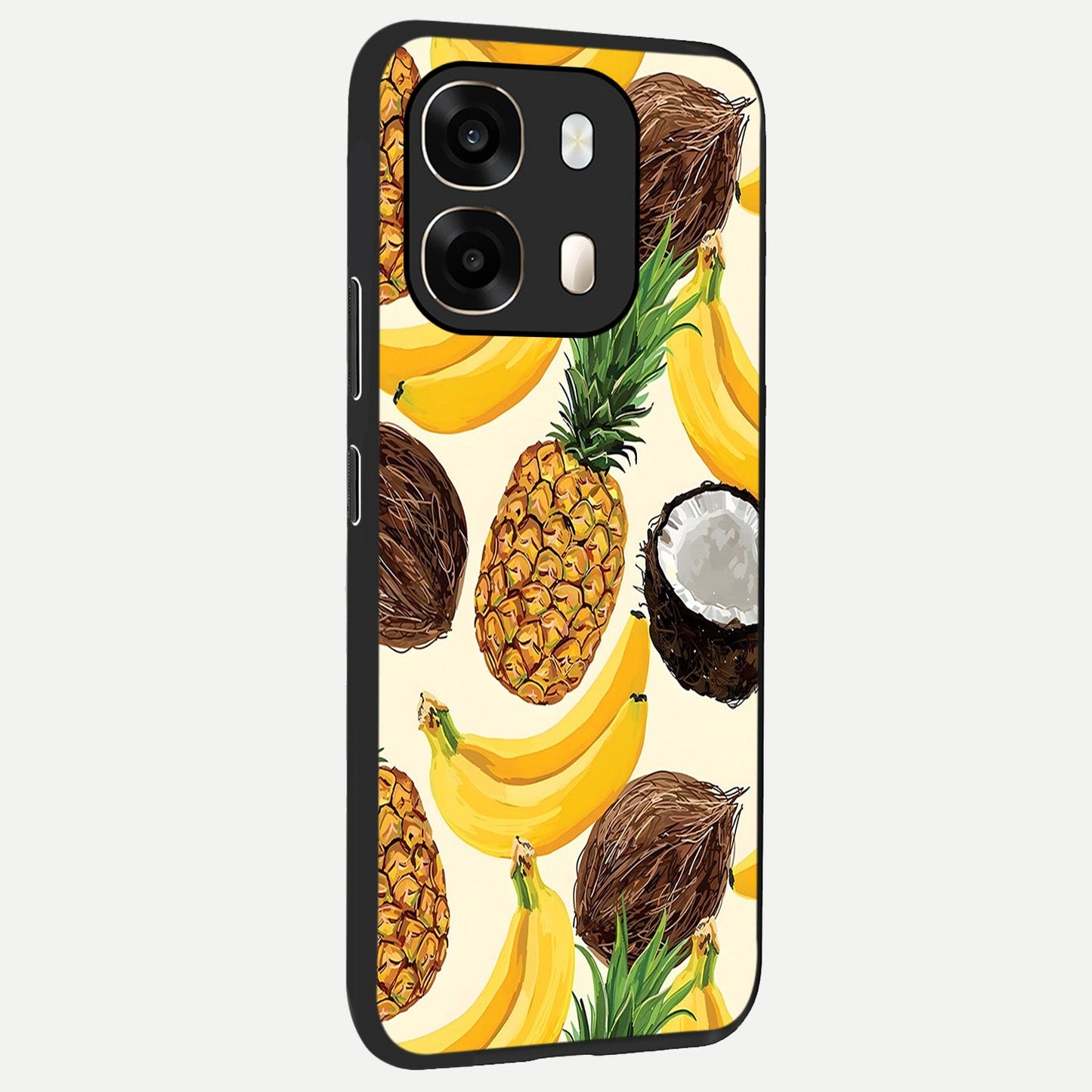  Tropical Fruit Mood back cover For Oppo A6  slim fit glass case with vibrant aesthetic design