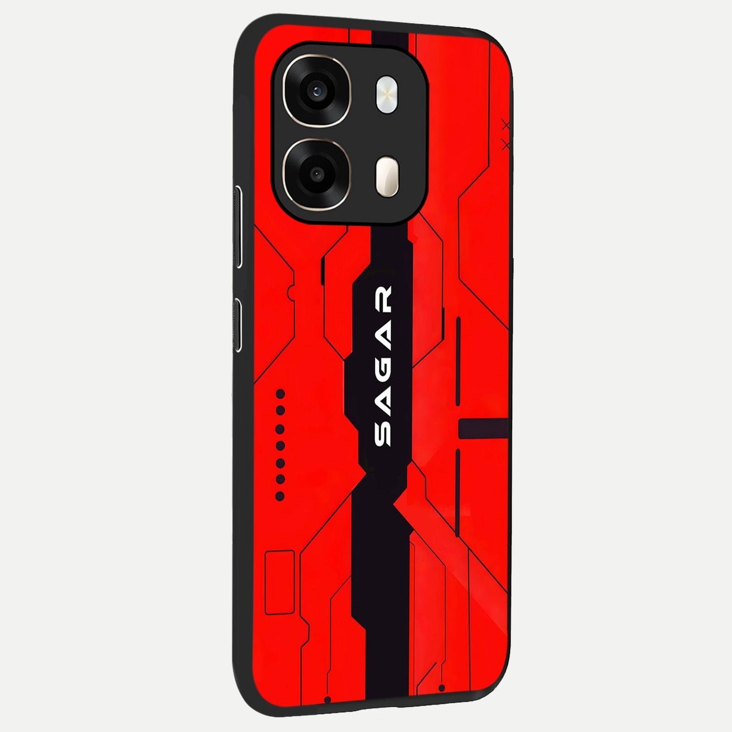  Voltage Rise CYBERPUNK Custom Name back cover For Oppo A6  slim fit personalized glass case with bold cyberpunk design